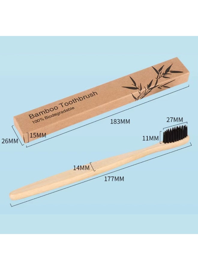 NIKITA.VIVI مجموعة فرشاة أسنان من الخيزران 5 قطع - Image 4